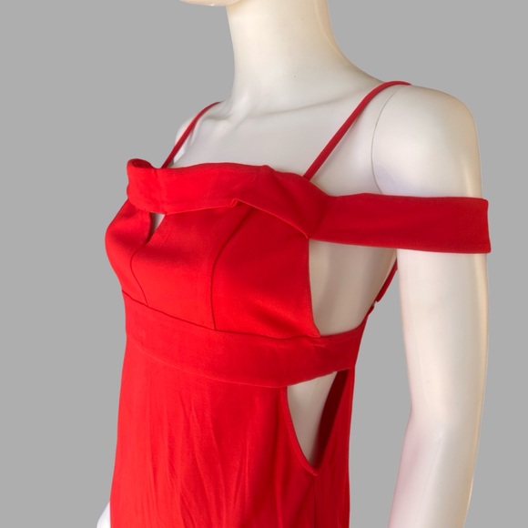 NWT Lovers and Friends Cece Gown Maxi Dress Red Rose Large - Picture 7 of 11